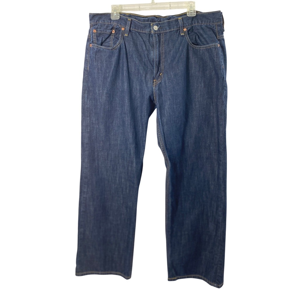 Levi's 569 Jeans Mens 37x28 Loose Straight Dark Wash Lightweight Denim Casual‎